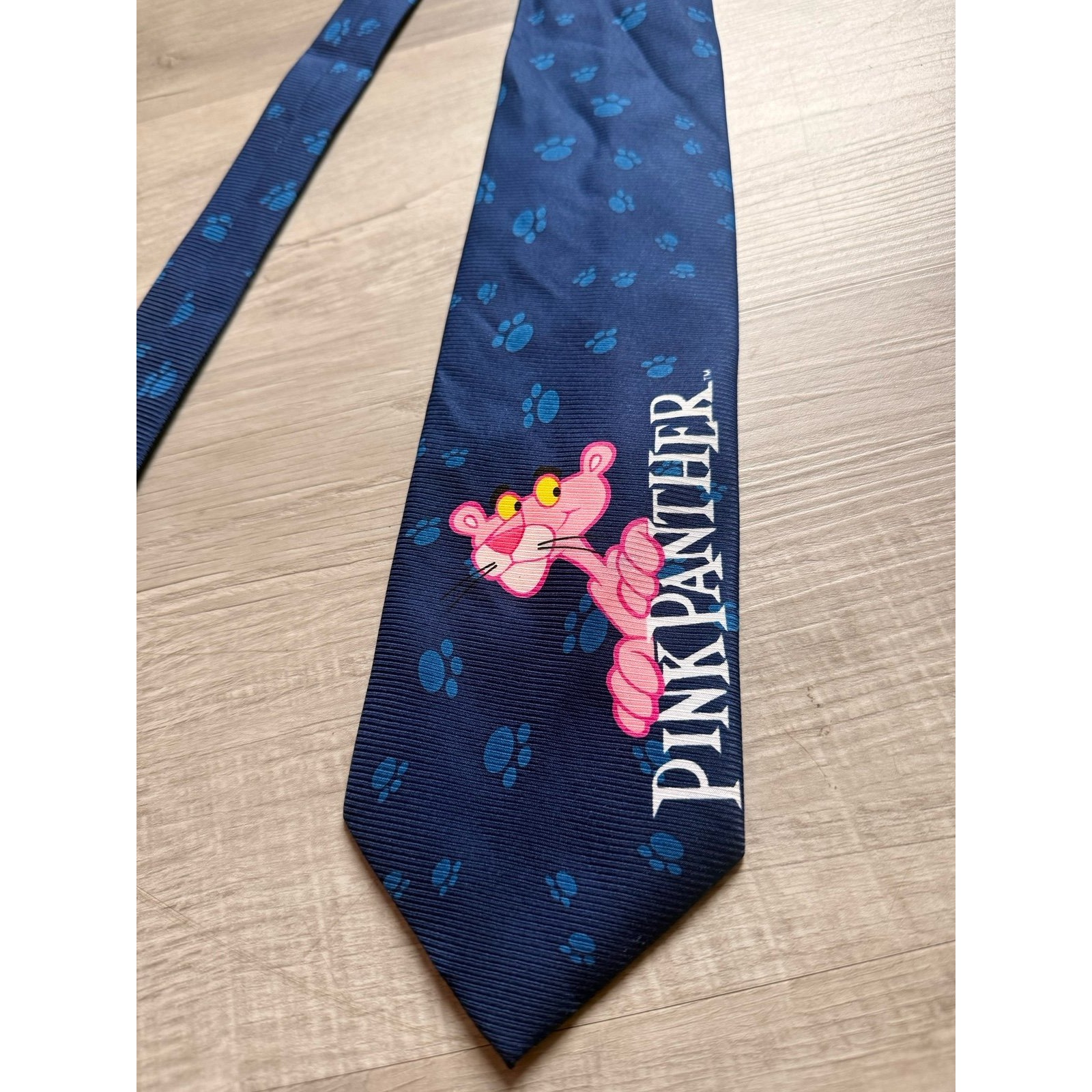 The Pink Panther Polyester Tie Vintage Y2k Blue